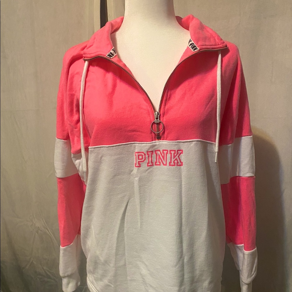 Pink Varsity Quarter Zip Pullover 💖